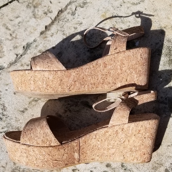 Trudy Cork Wedge/Platform Sandals - Picture 3 of 7